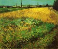 Campo de trigo con las estribaciones de los Alpilles al fondo Vincent van Gogh